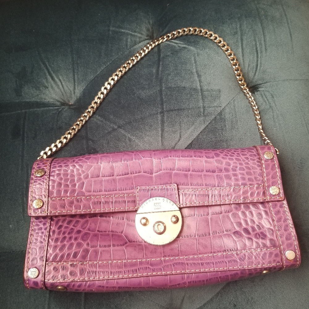 authentic vintage michael kors purple purse